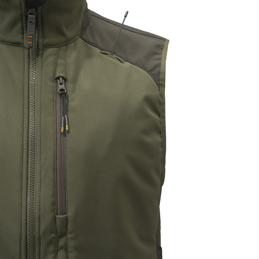 Beretta Butte Softshell Vest Moss / Brown Bark - The Sporting Lodge