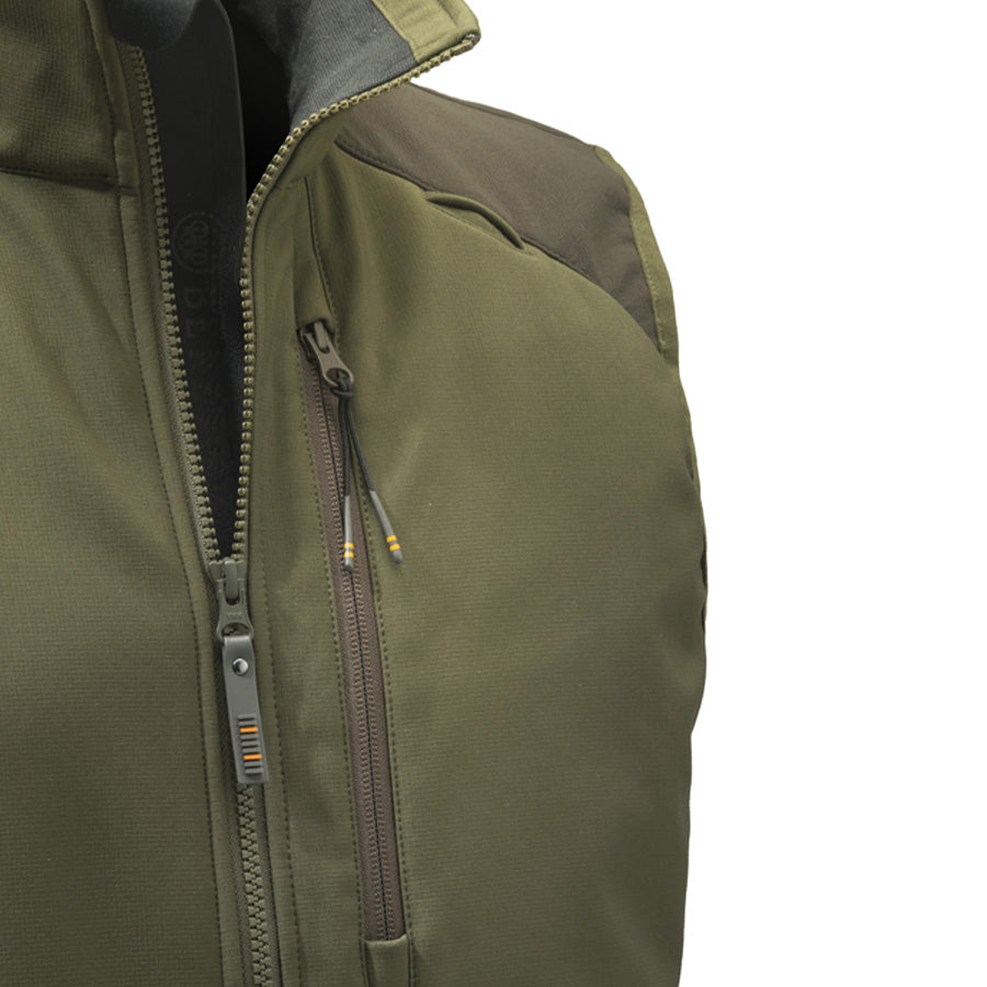 Beretta Butte Softshell Vest Moss / Brown Bark - The Sporting Lodge