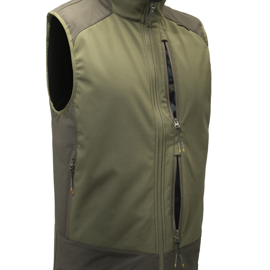 Beretta Butte Softshell Vest Moss / Brown Bark - The Sporting Lodge