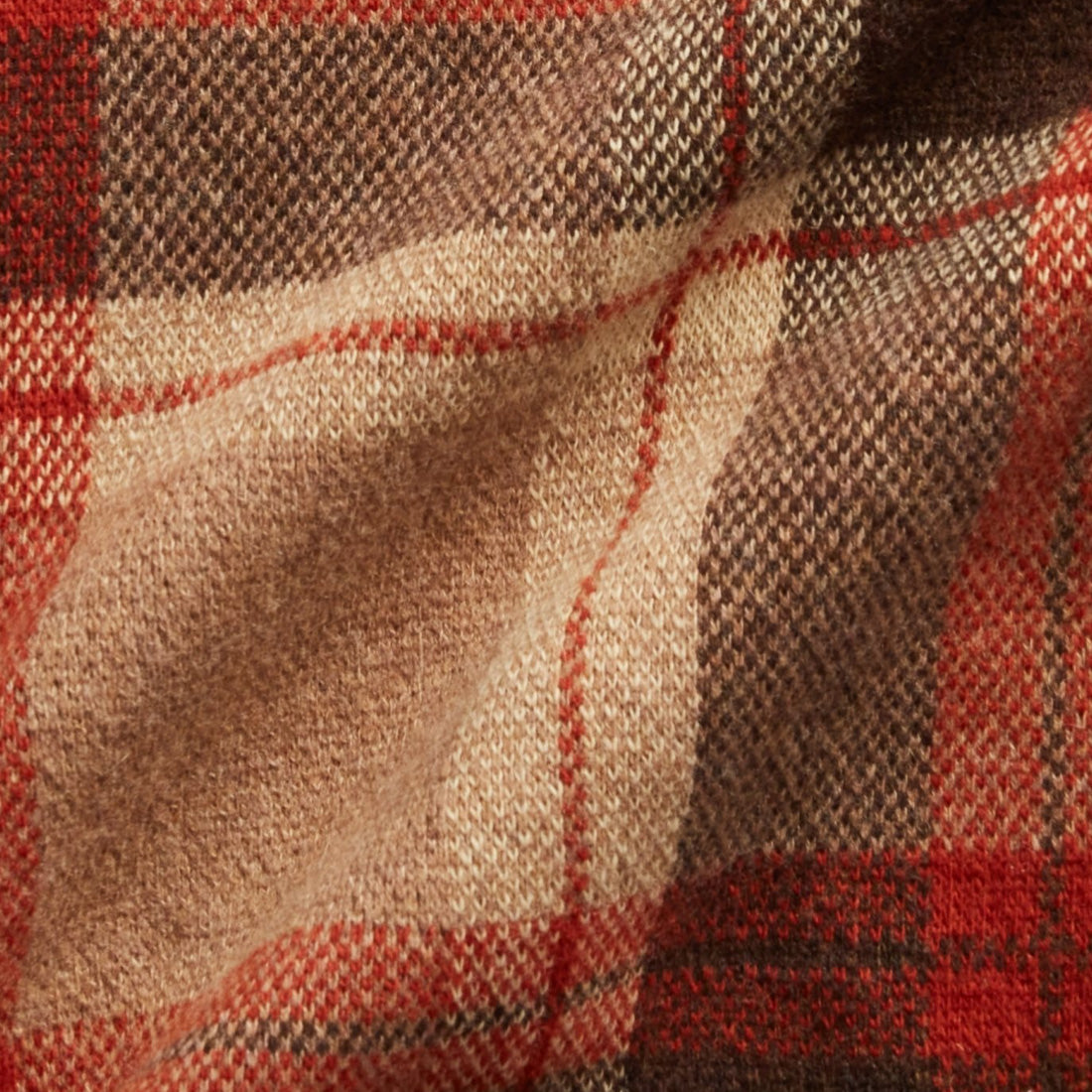 RRL by Ralph Lauren Plaid Wool Workshirt Jumper Orange Tan Multi - The Sporting Lodge