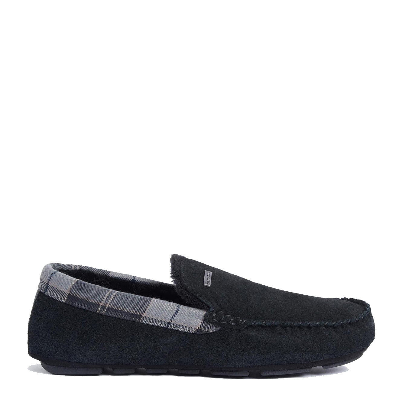 Barbour Monty Slippers Black Suede - The Sporting Lodge