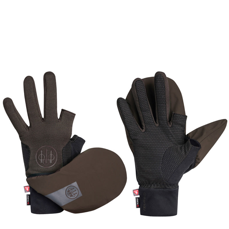 Beretta Padded Double Gloves Brown Bark - The Sporting Lodge
