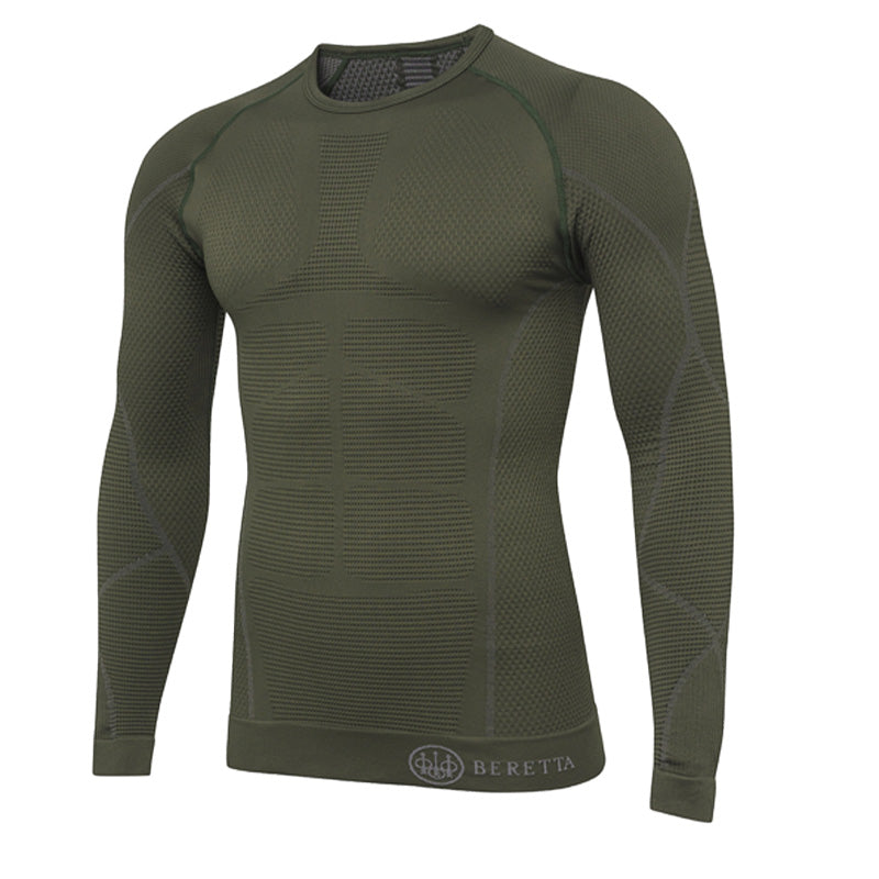 Beretta HT Body Mapping 3D L/S Tee Green Moss - The Sporting Lodge