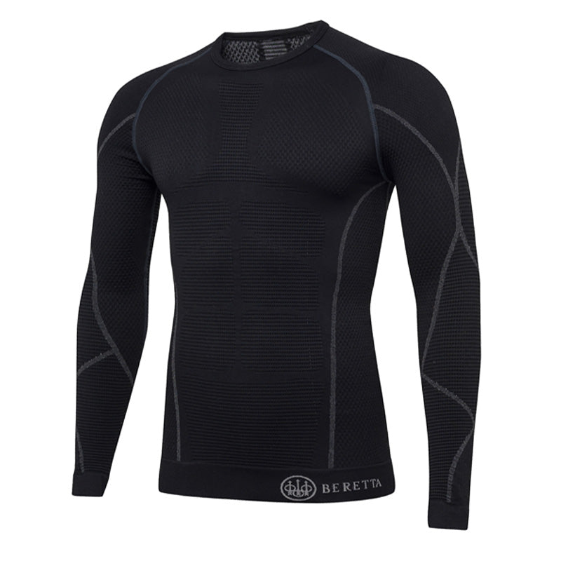 Beretta HT Body Mapping 3D L/S Tee Black - The Sporting Lodge