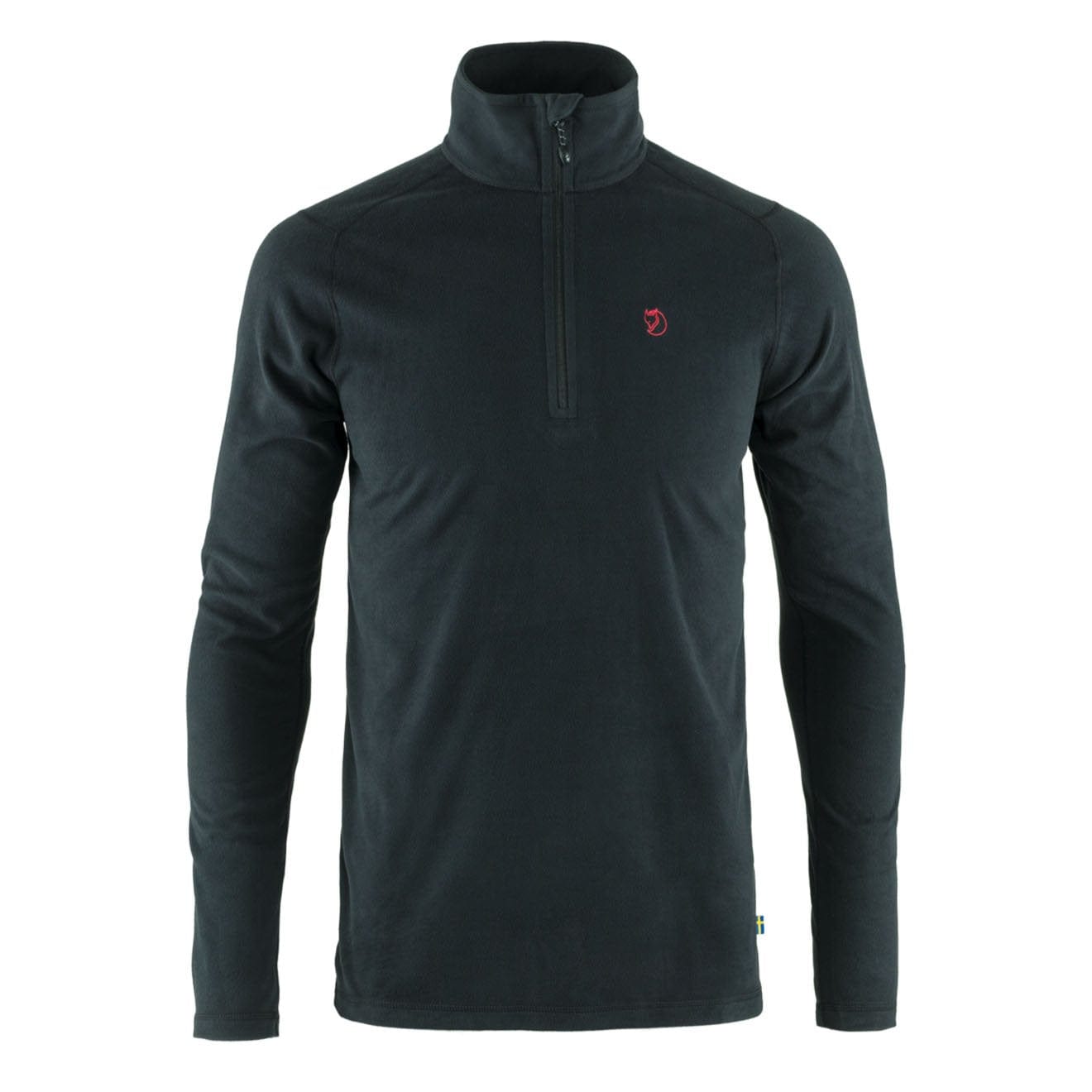 Fjallraven Pine Half Zip Microfleece Black - The Sporting Lodge