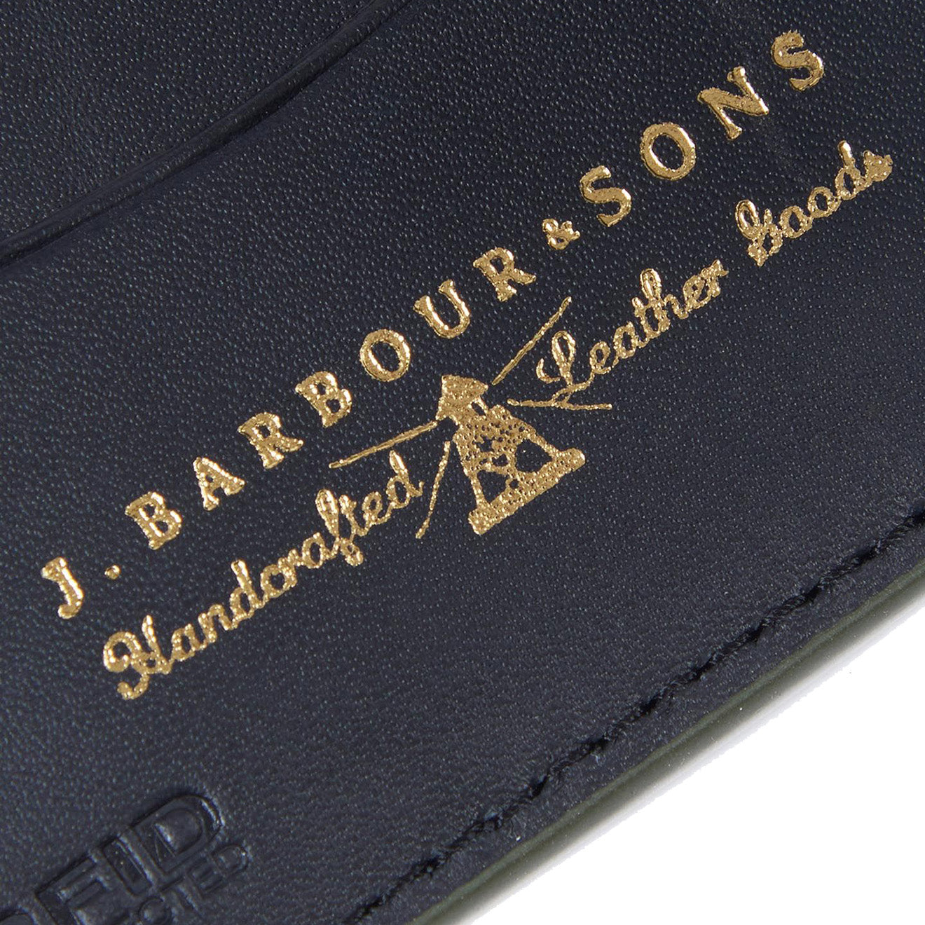 Barbour Grain Leather Billfold Wallet Black - The Sporting Lodge