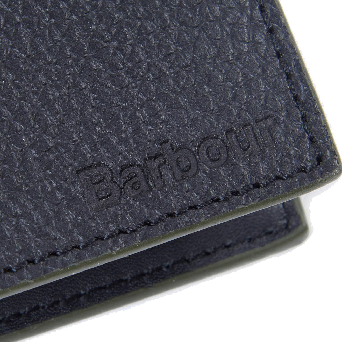 Barbour Grain Leather Billfold Wallet Black - The Sporting Lodge
