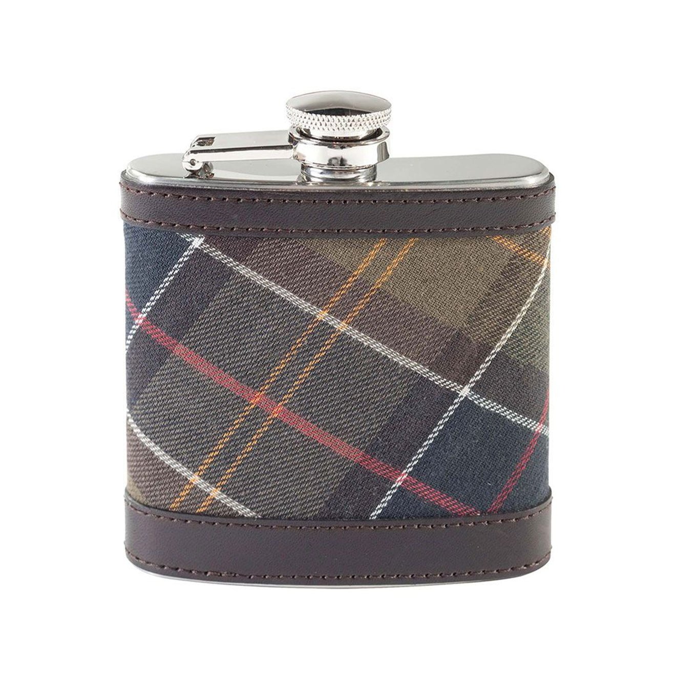 Barbour Hip Flask Dark Brown - The Sporting Lodge