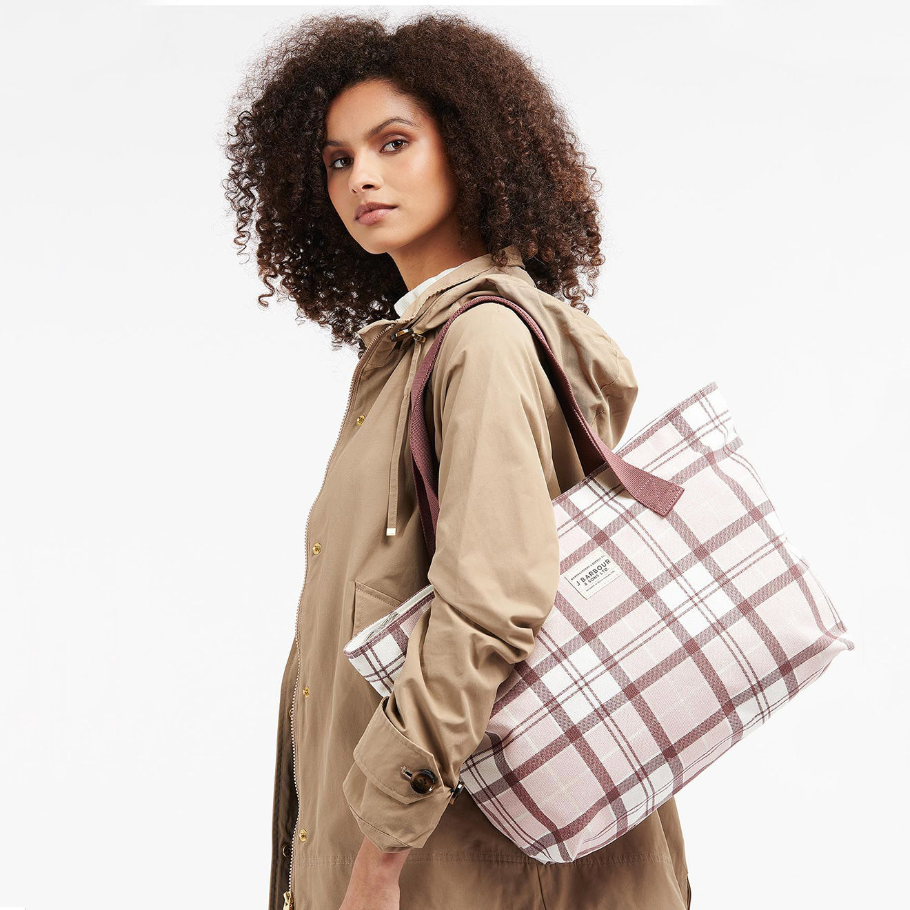 Barbour Printed Shopper Dewberry Tartan - The Sporting Lodge