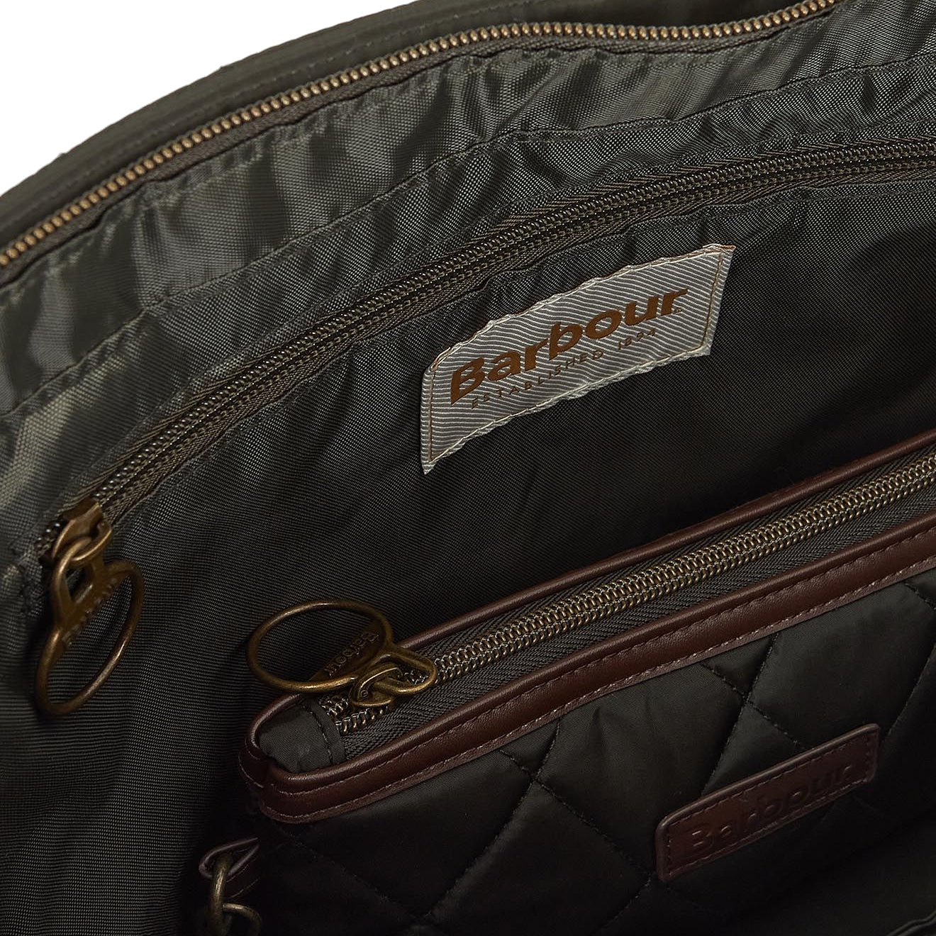 Barbour Quilted Tote Bag Olive - The Sporting Lodge