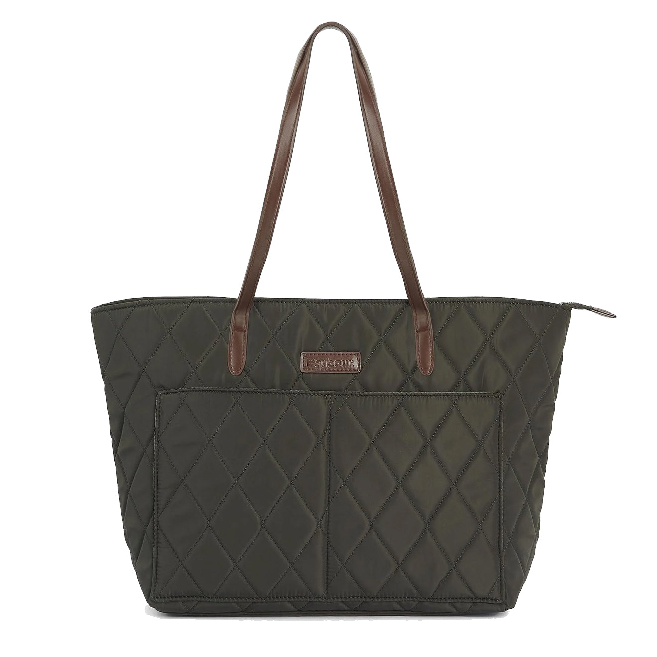 Barbour Quilted Tote Bag Olive - The Sporting Lodge