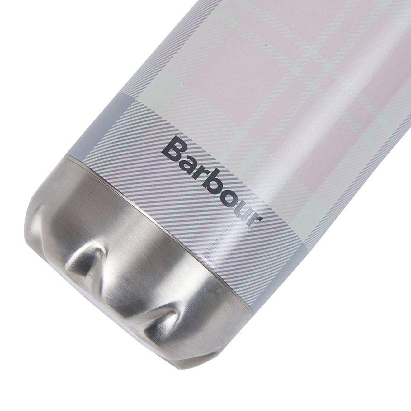 Barbour Tartan Water Bottle Pink / Grey Tartan - The Sporting Lodge