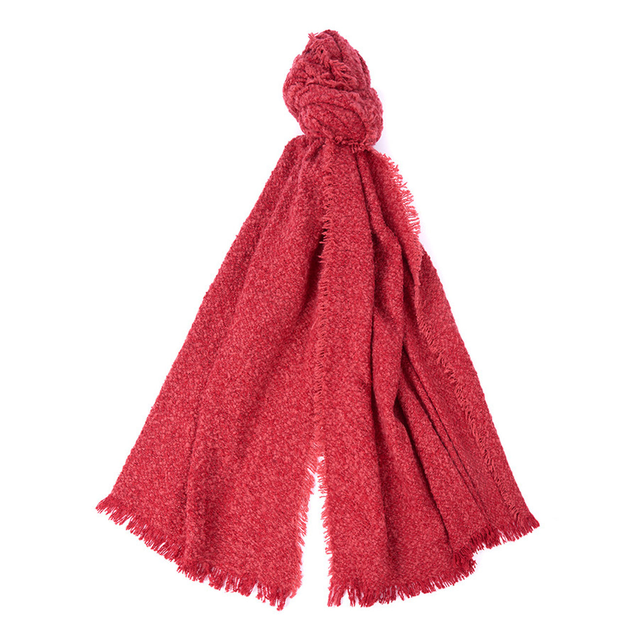 Barbour Womens Megan Boucle Wrap Claret - The Sporting Lodge