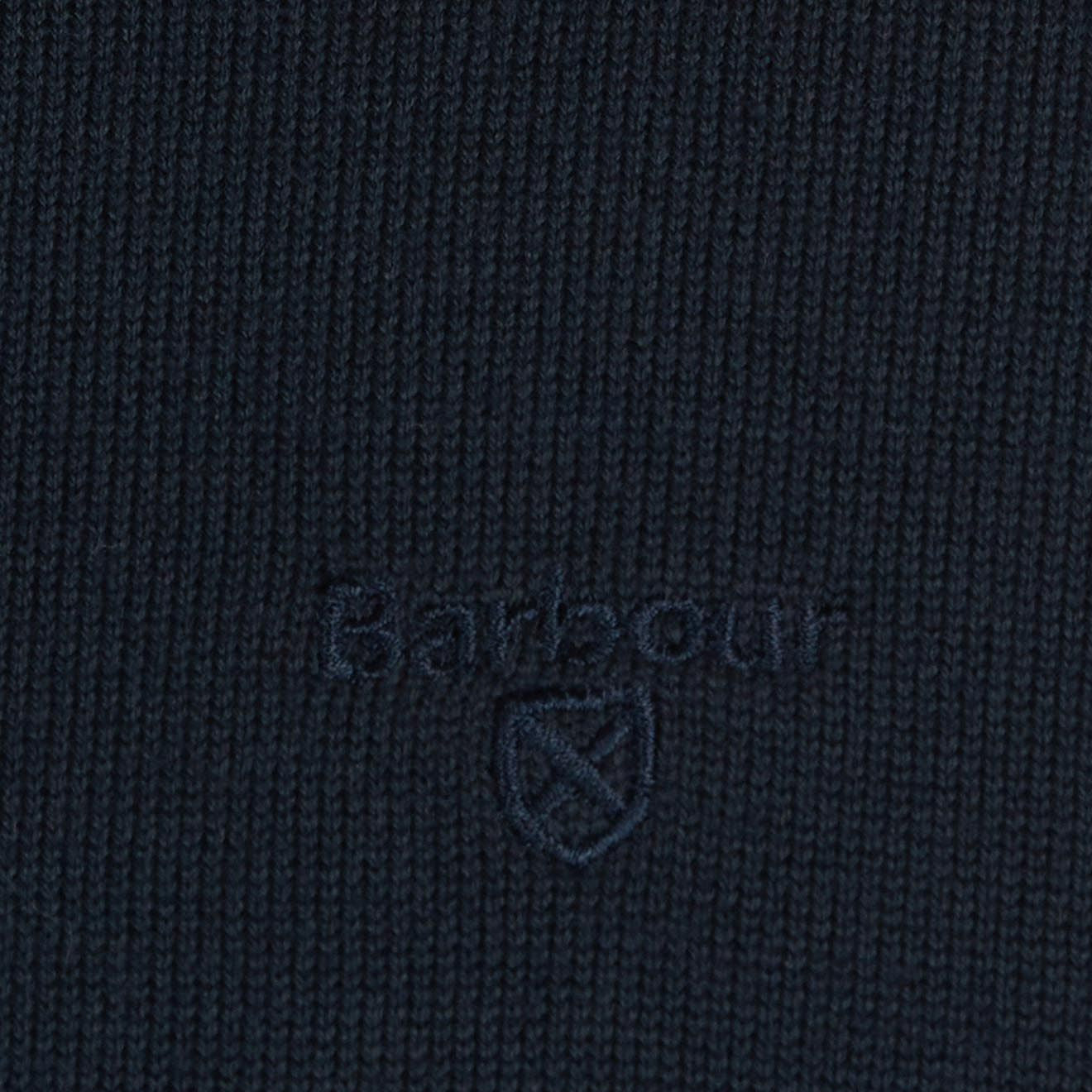 Barbour Pima Cotton Crew Neck Navy - The Sporting Lodge
