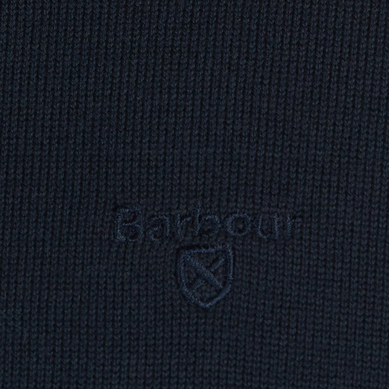 Barbour Pima Cotton Crew Neck Navy - The Sporting Lodge