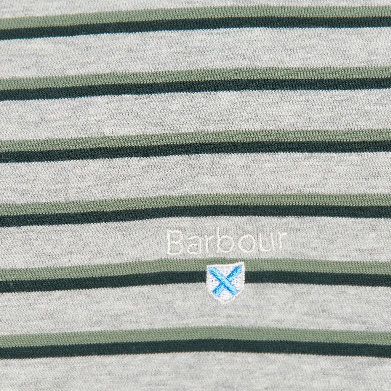 Barbour Ponte Striped T-Shirt Grey Marl - The Sporting Lodge