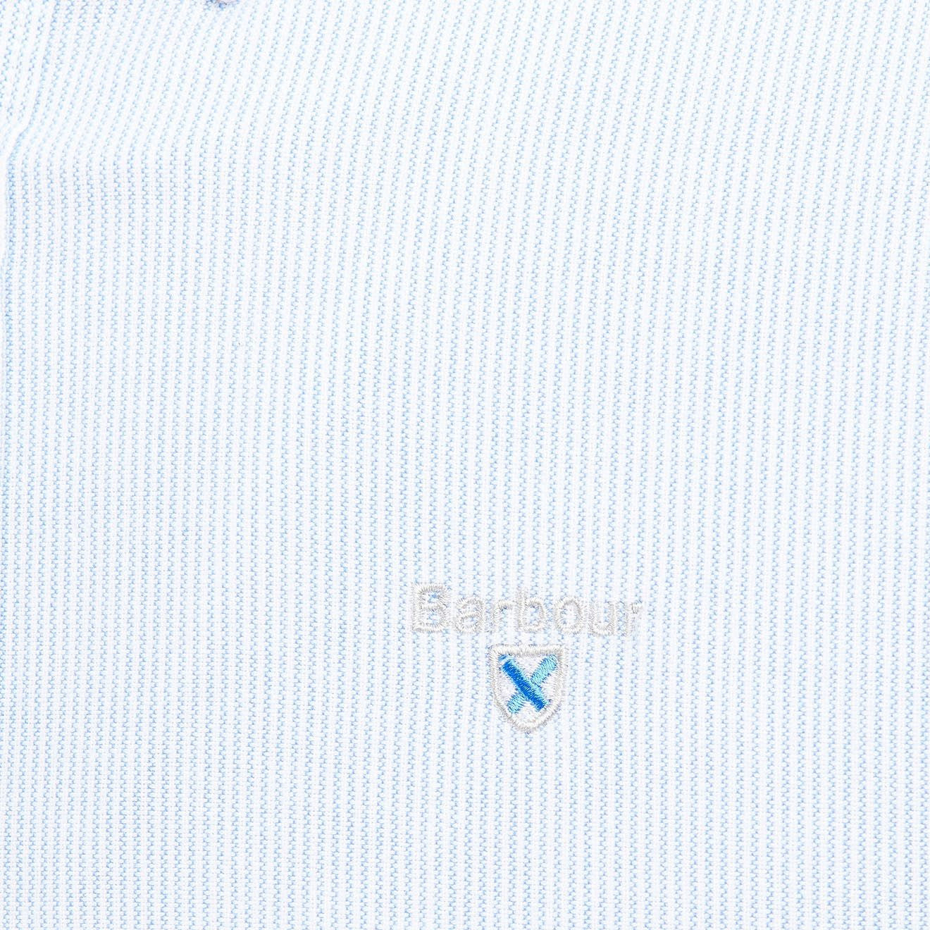 Barbour Striped Oxford Tailored Shirt Sky Blue - The Sporting Lodge