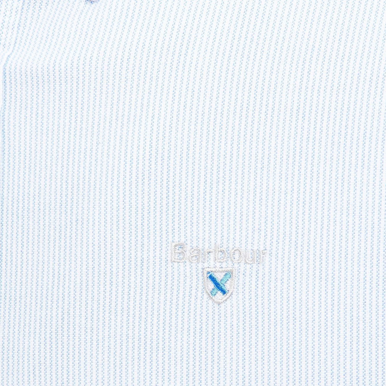 Barbour Striped Oxford Tailored Shirt Sky Blue - The Sporting Lodge