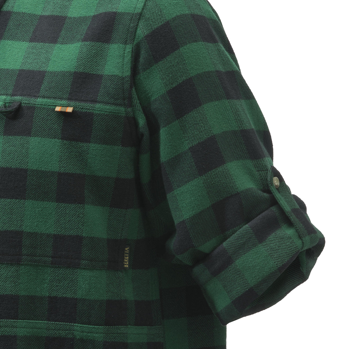 Beretta Overshirt Zippered Pocket Green Check - The Sporting Lodge