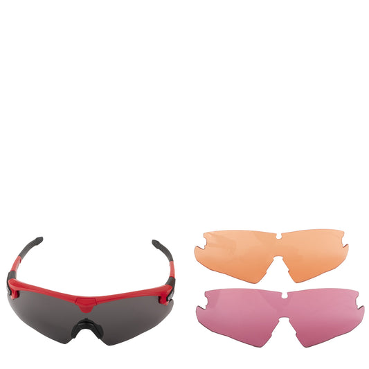 Bloc Red Frame Multi Lens Grey / Orange / Pink - The Sporting Lodge