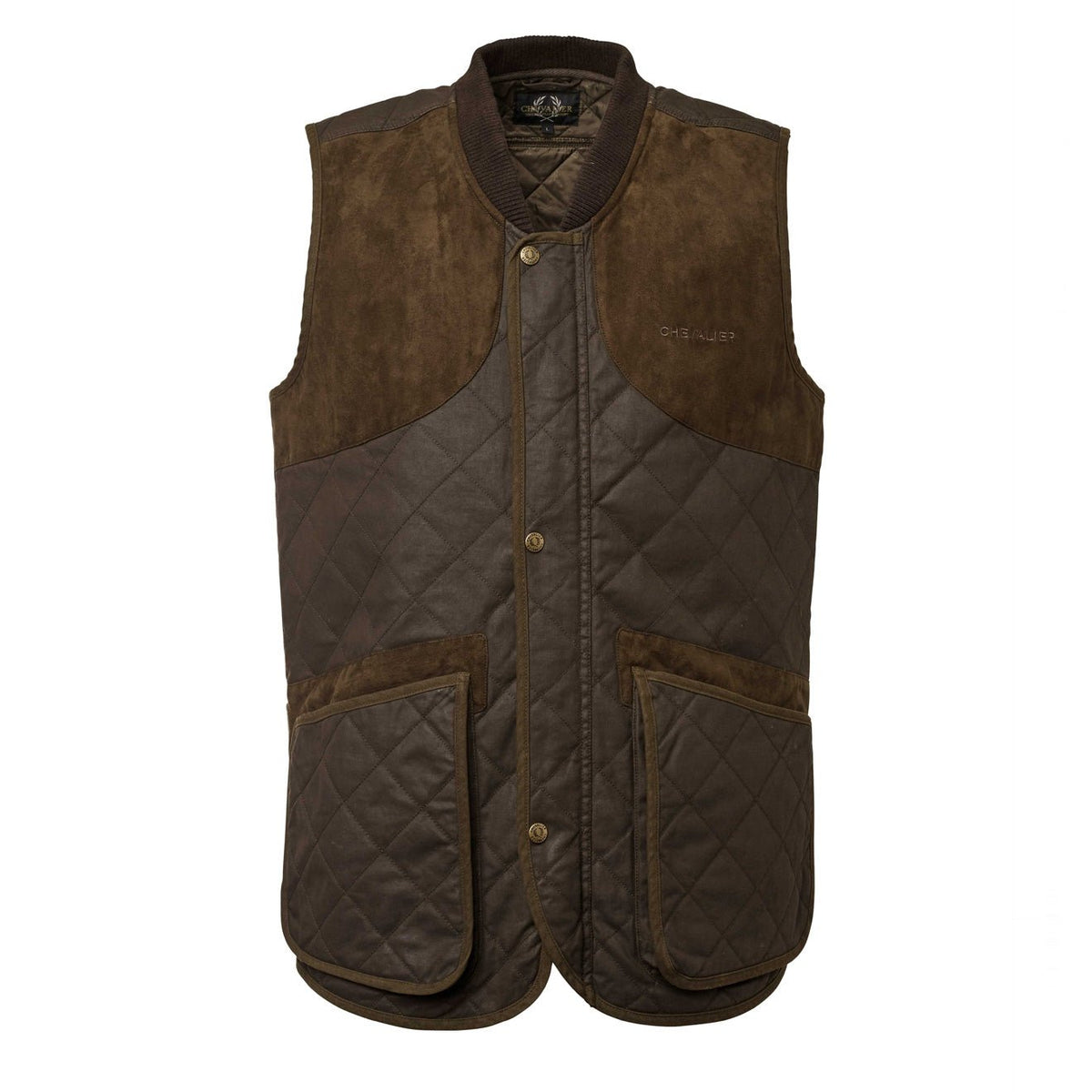 Chevalier Vintage Shooting Vest Leather Brown - The Sporting Lodge