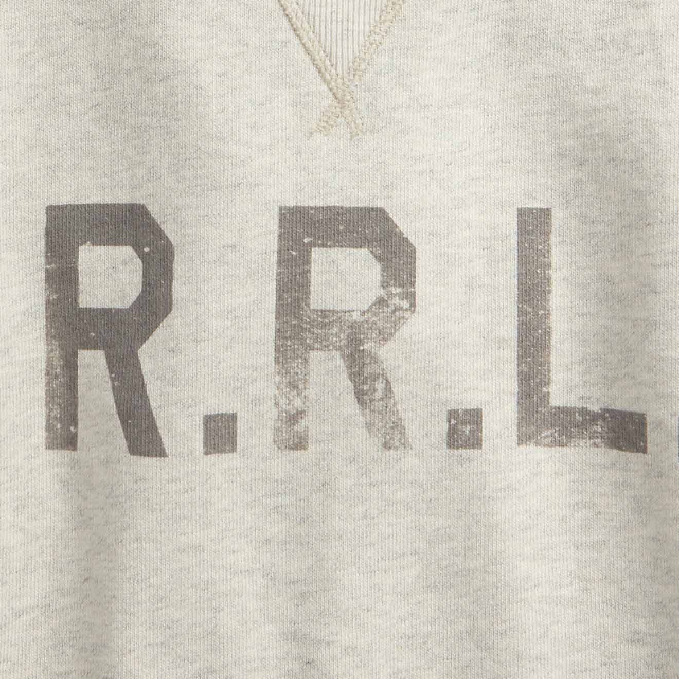 RRL by Ralph Lauren Logo Fleece Pullover Oatmeal Heather - The Sporting Lodge