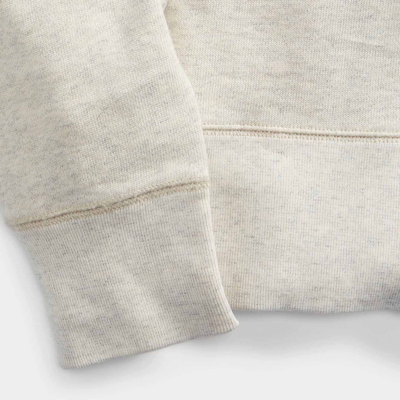 RRL by Ralph Lauren Logo Fleece Pullover Oatmeal Heather - The Sporting Lodge