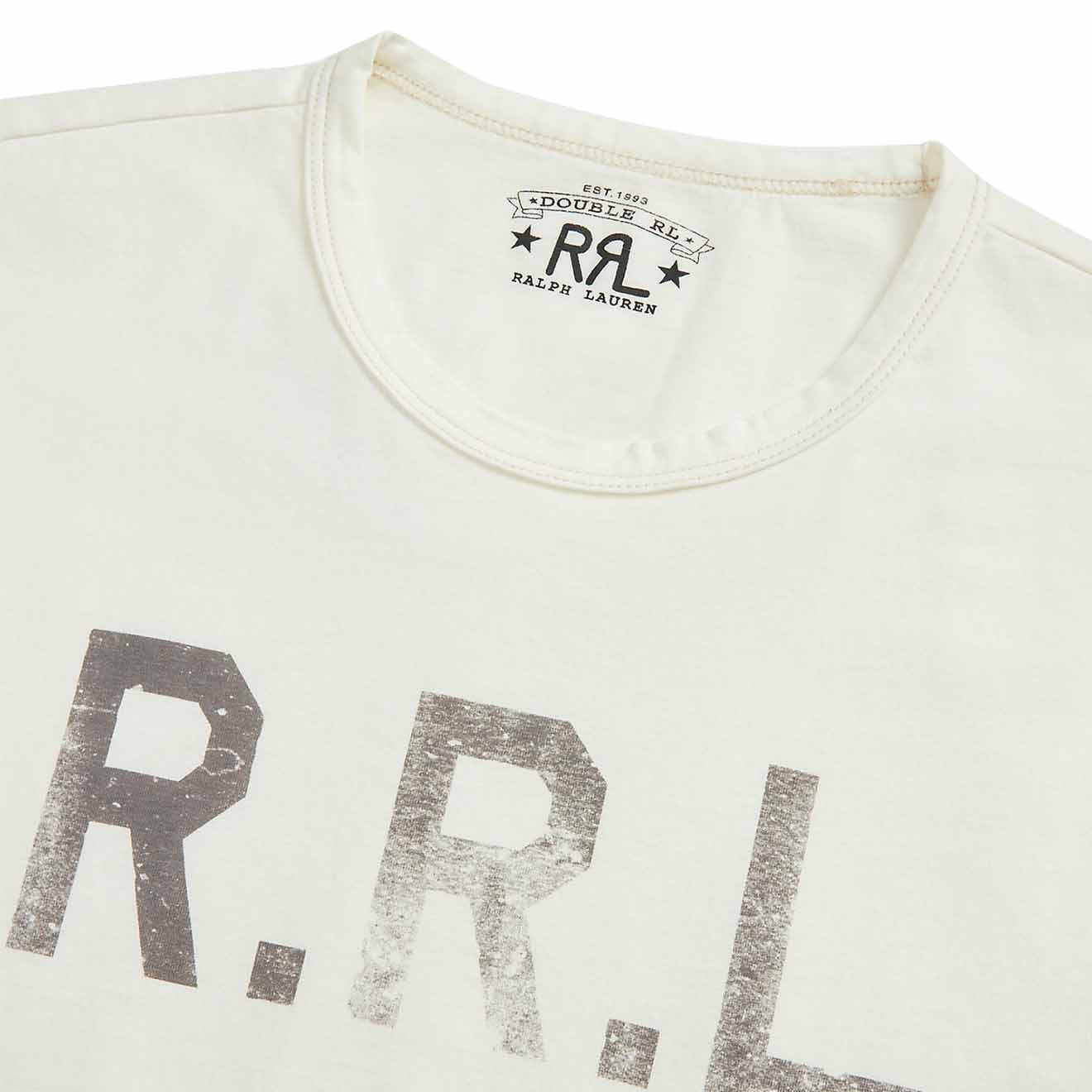 RRL by Ralph Lauren Logo Jersey T-Shirt White - The Sporting Lodge