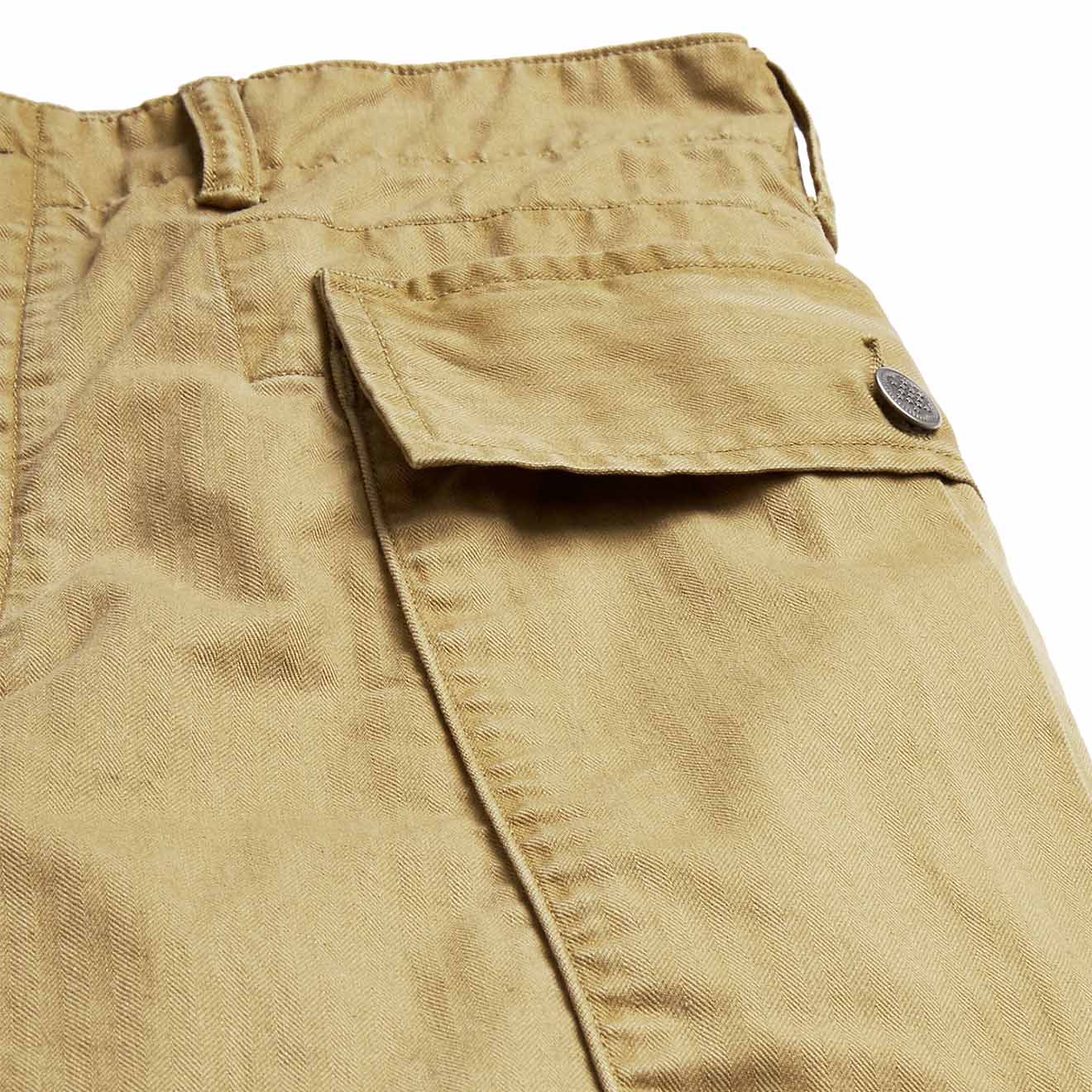 RRL by Ralph Lauren Herringbone Twill Cargo Trouser Khaki - The Sporting Lodge