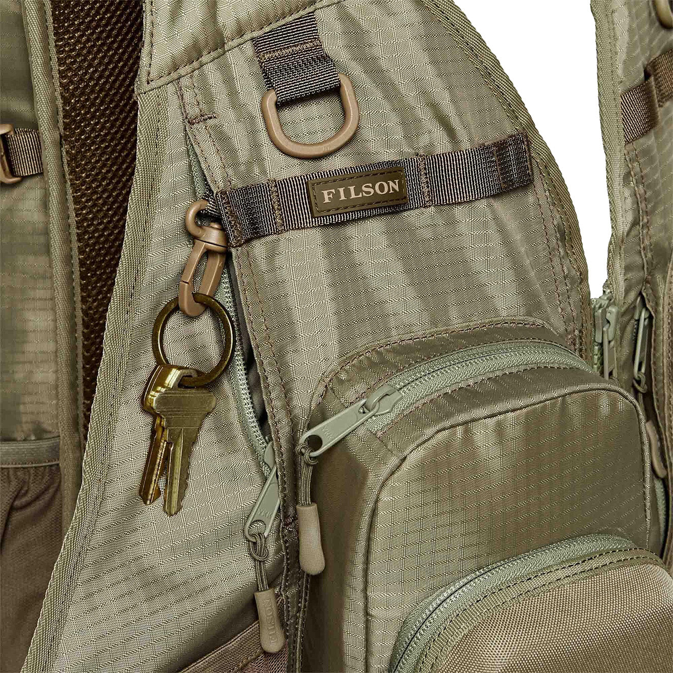 Filson Fishing Guide Vest Vintage Olive - The Sporting Lodge