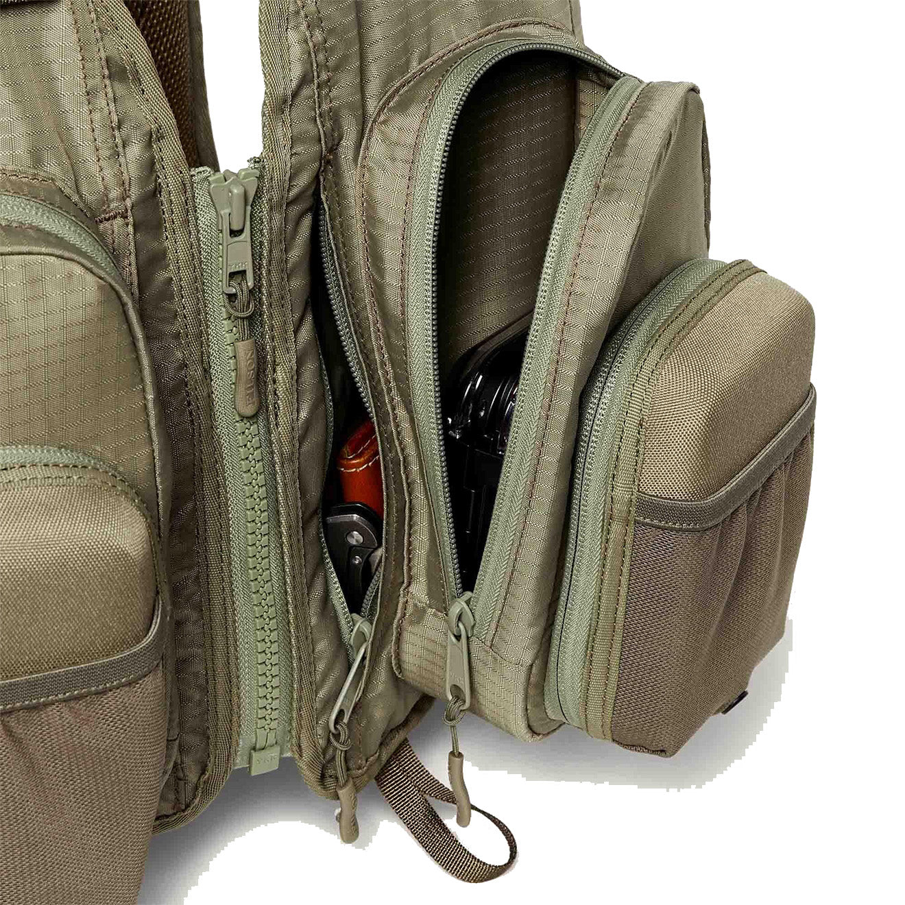 Filson Fishing Guide Vest Vintage Olive - The Sporting Lodge