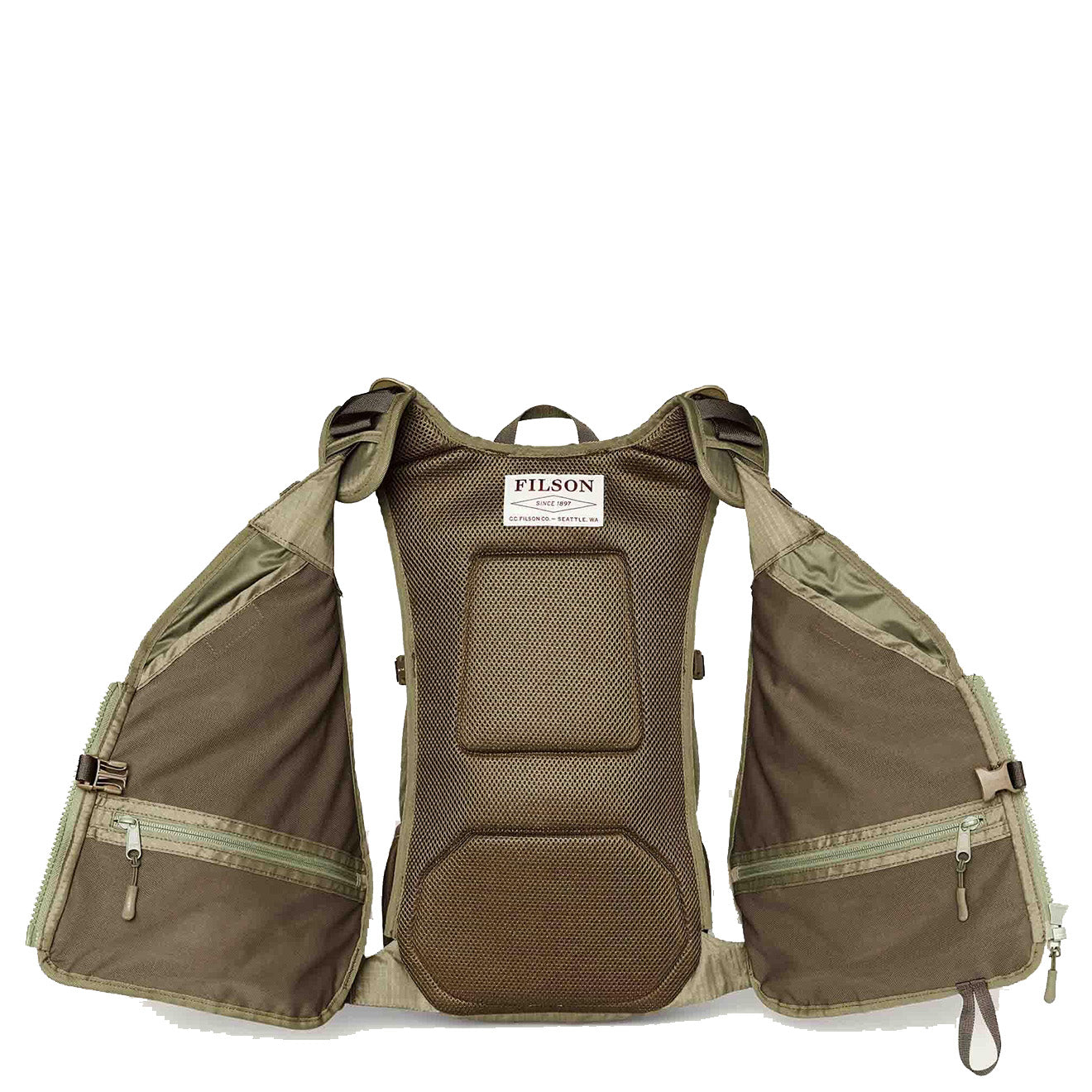 Filson Fishing Guide Vest Vintage Olive - The Sporting Lodge