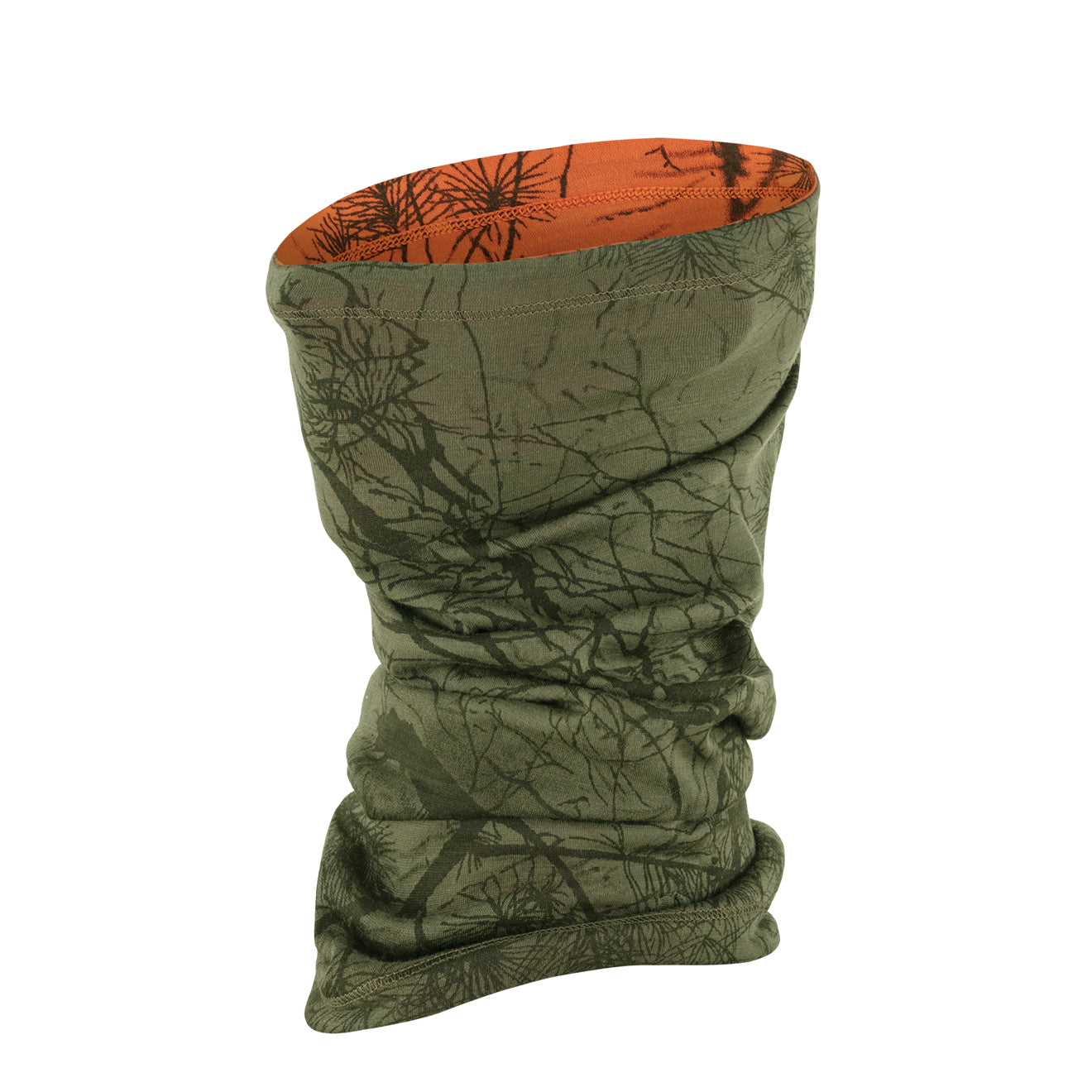 Fjallraven Lappland Neck Gaiter Green Camo / Orange Multi Camo - The Sporting Lodge