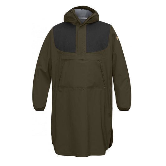 Fjallraven Lappland Eco Shell Poncho Dark Olive - The Sporting Lodge