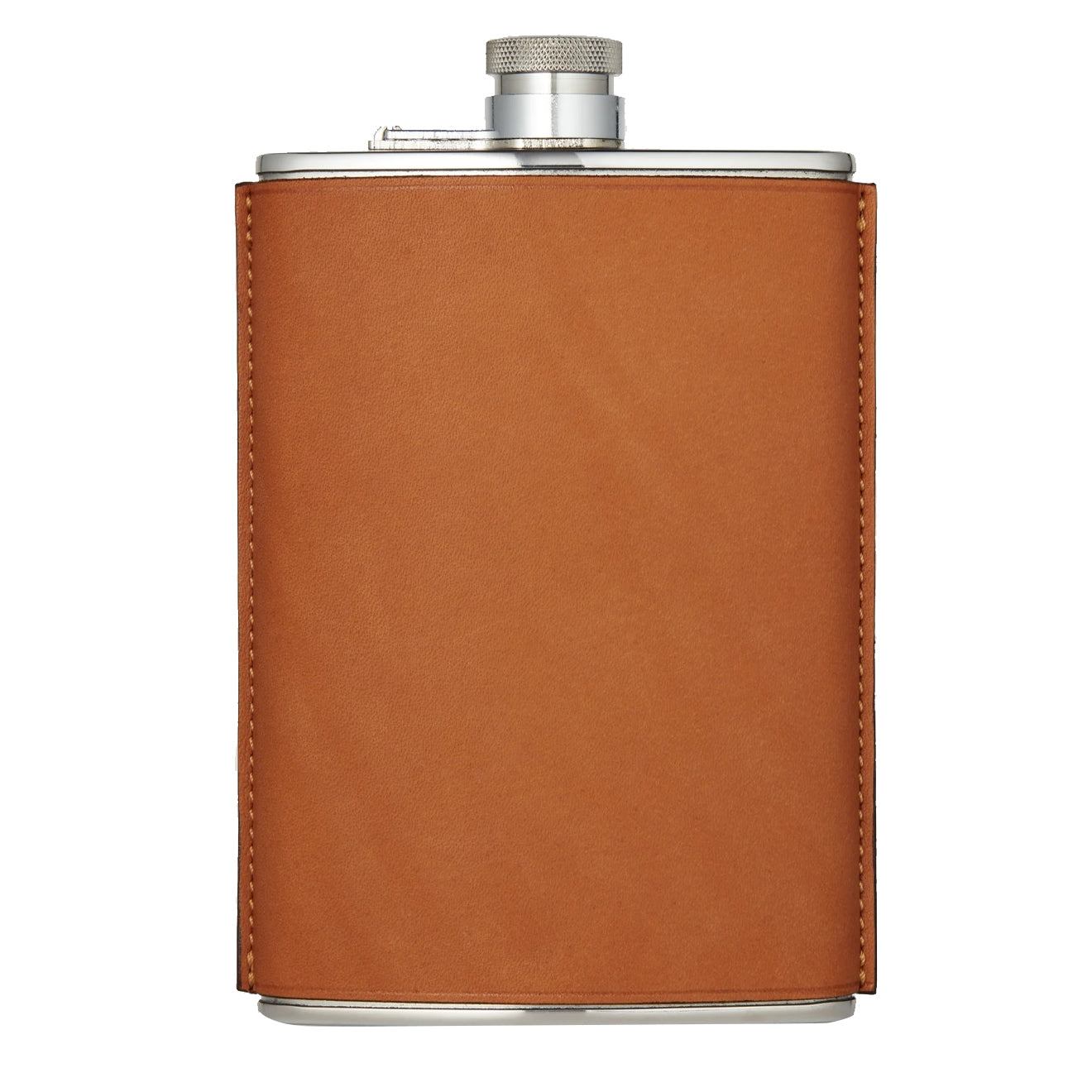 James Purdey 8oz Hand Stitched Leather Flask Tan - The Sporting Lodge