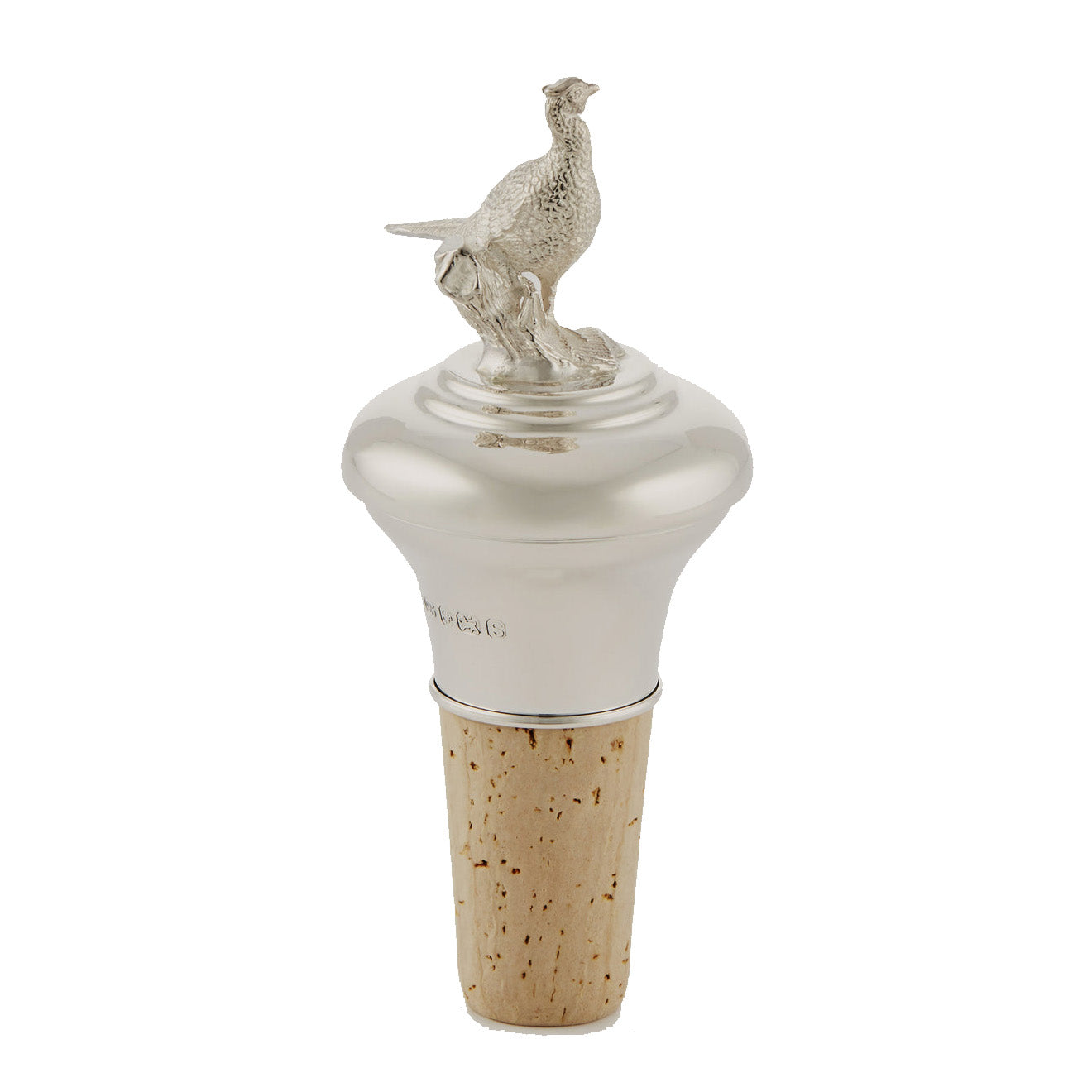 Purdey Silver Pheasant Bottle Stopper in Silver - The Sporting Lodge