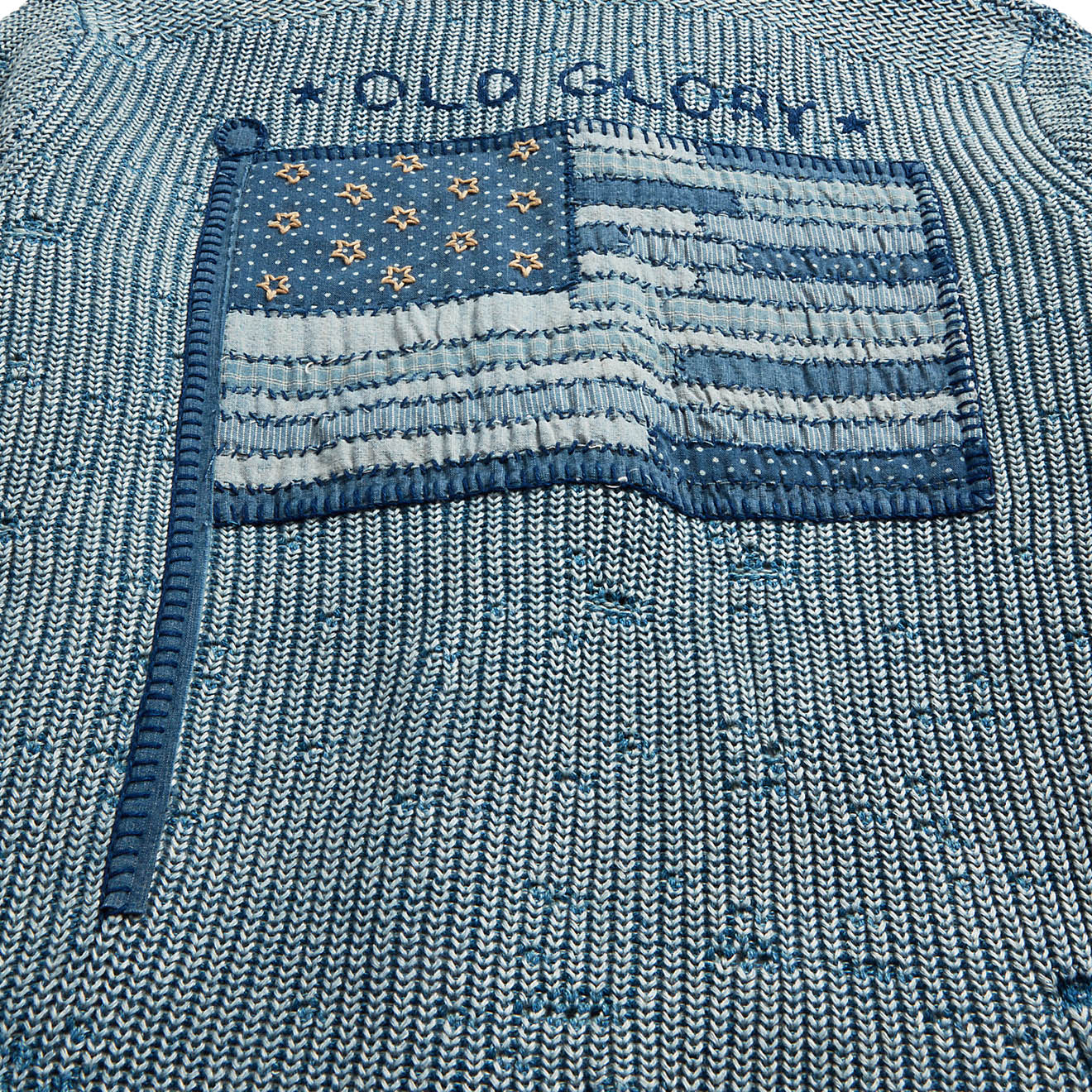 RRL by Ralph Lauren Cotton Linen Cardigan Light Indigo - The Sporting Lodge