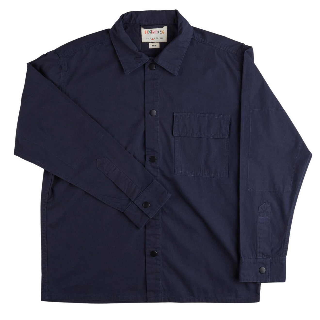 Uskees 6001 Lightweight Buttoned Overshirt Midnight Blue - The Sporting Lodge