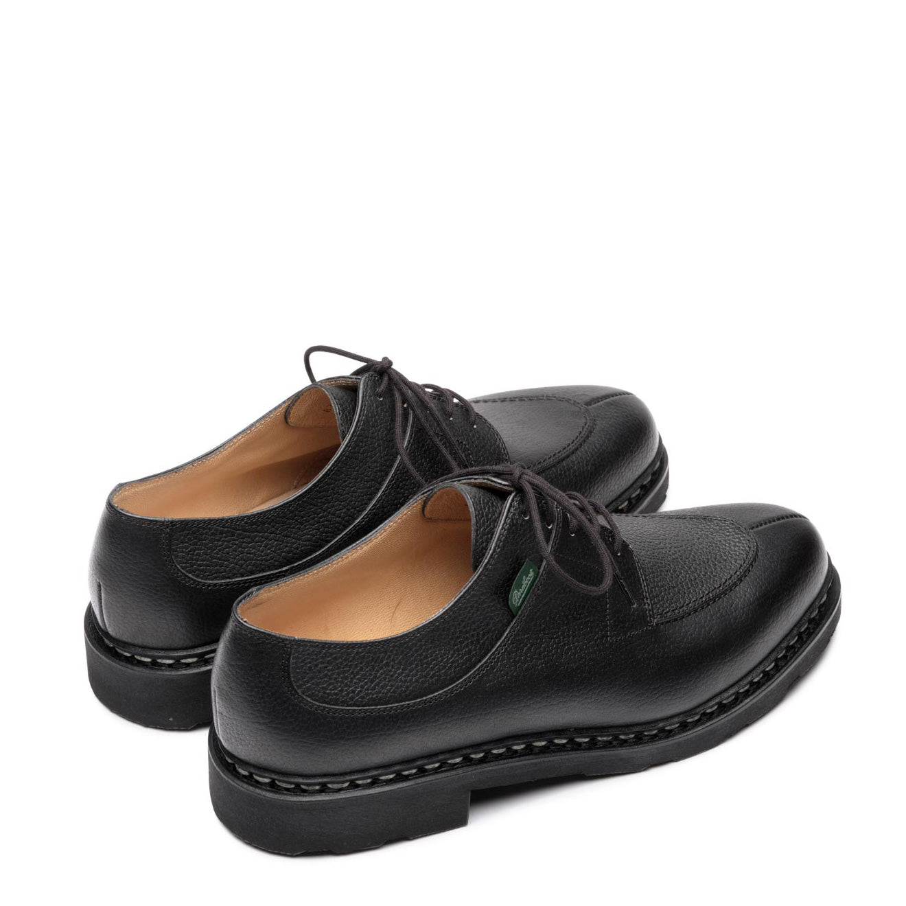 Paraboot Avignon Shoe Grained Black Leather - The Sporting Lodge