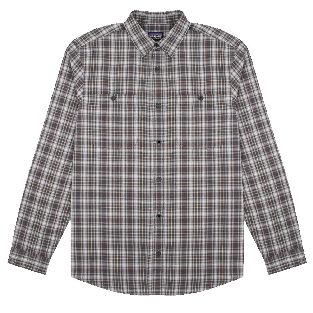 Patagonia L/S Pima Cotton Shirt Fractures / Forge Grey - The Sporting Lodge