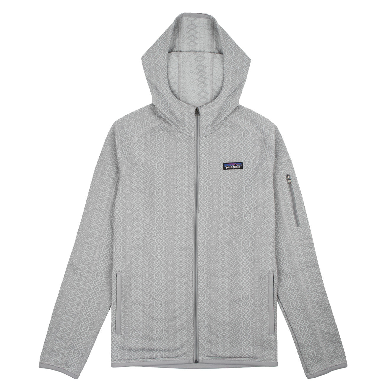 Patagonia Womens Better Sweater Hoody Frozen Jaquard Salt Grey - The Sporting Lodge