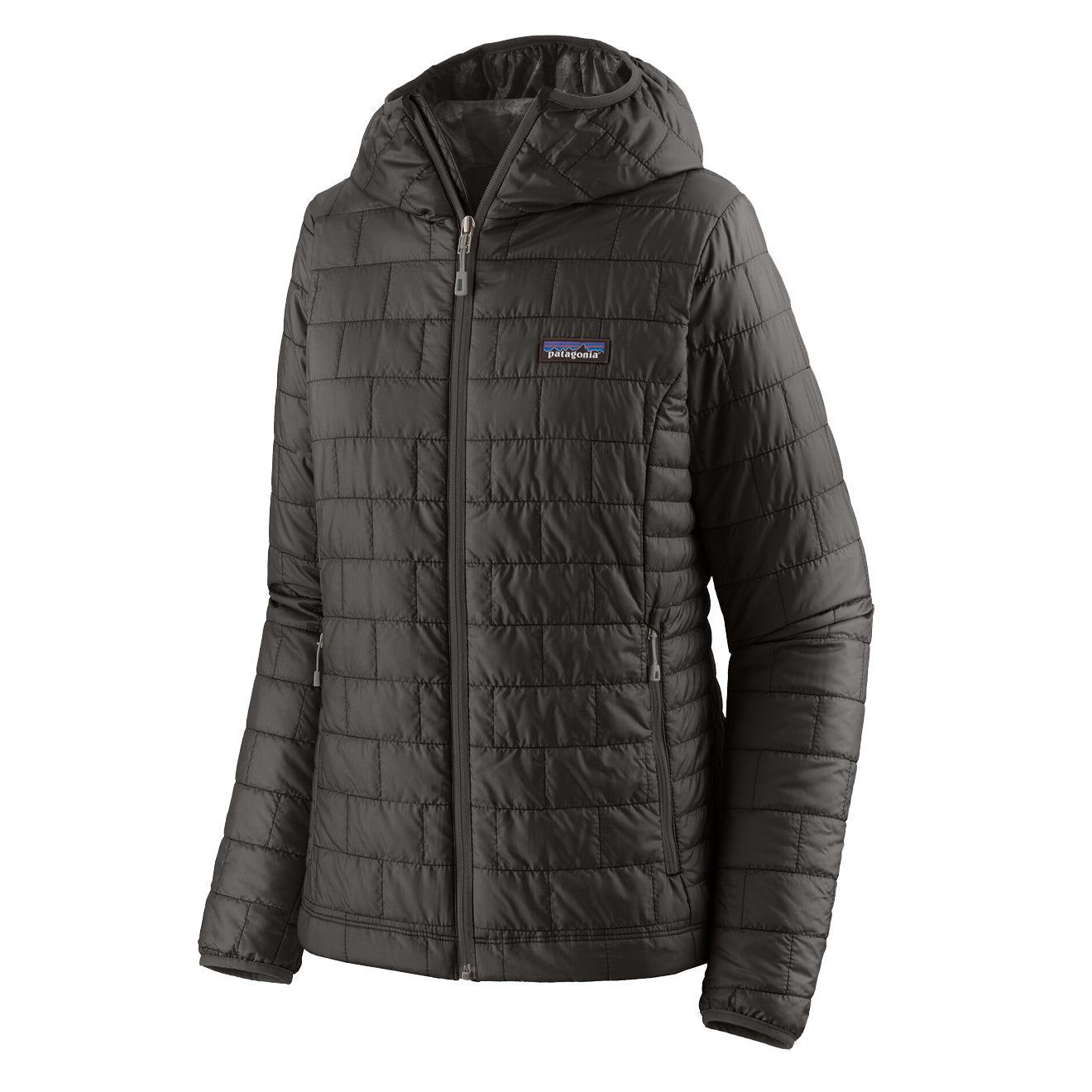 Patagonia Womens Nano Puff Hoody Jacket Black - The Sporting Lodge