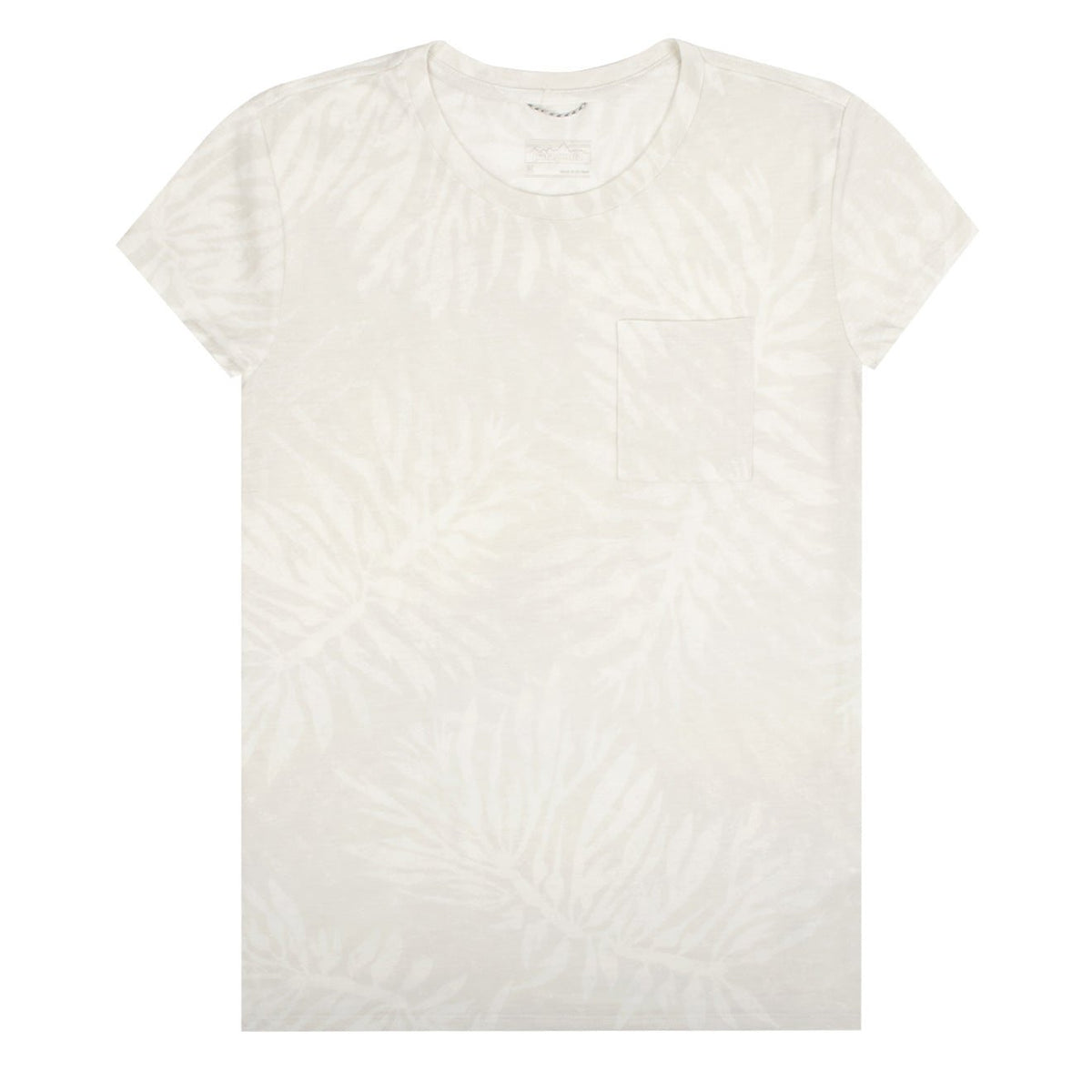 Patagonia Womens Mainstay Tee Kelp and Sand Big Dyno White - The Sporting Lodge