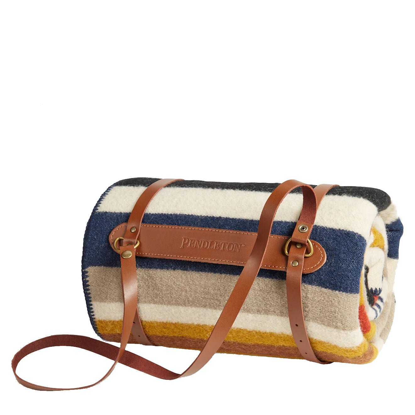 Pendleton Bridger Wool Throw With Carrier Boulder Stripe - The Sporting Lodge