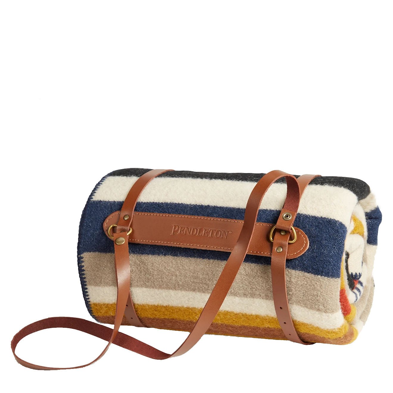 Pendleton Bridger Wool Throw With Carrier Boulder Stripe - The Sporting Lodge