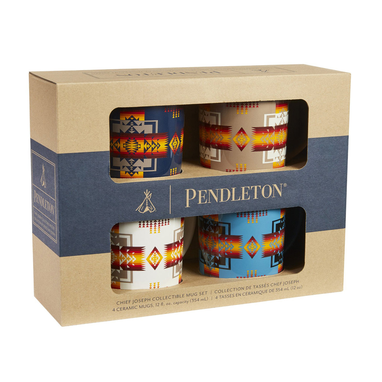 Pendleton Ceramic Mug Set of 4 Chief Joseph Multi - The Sporting Lodge