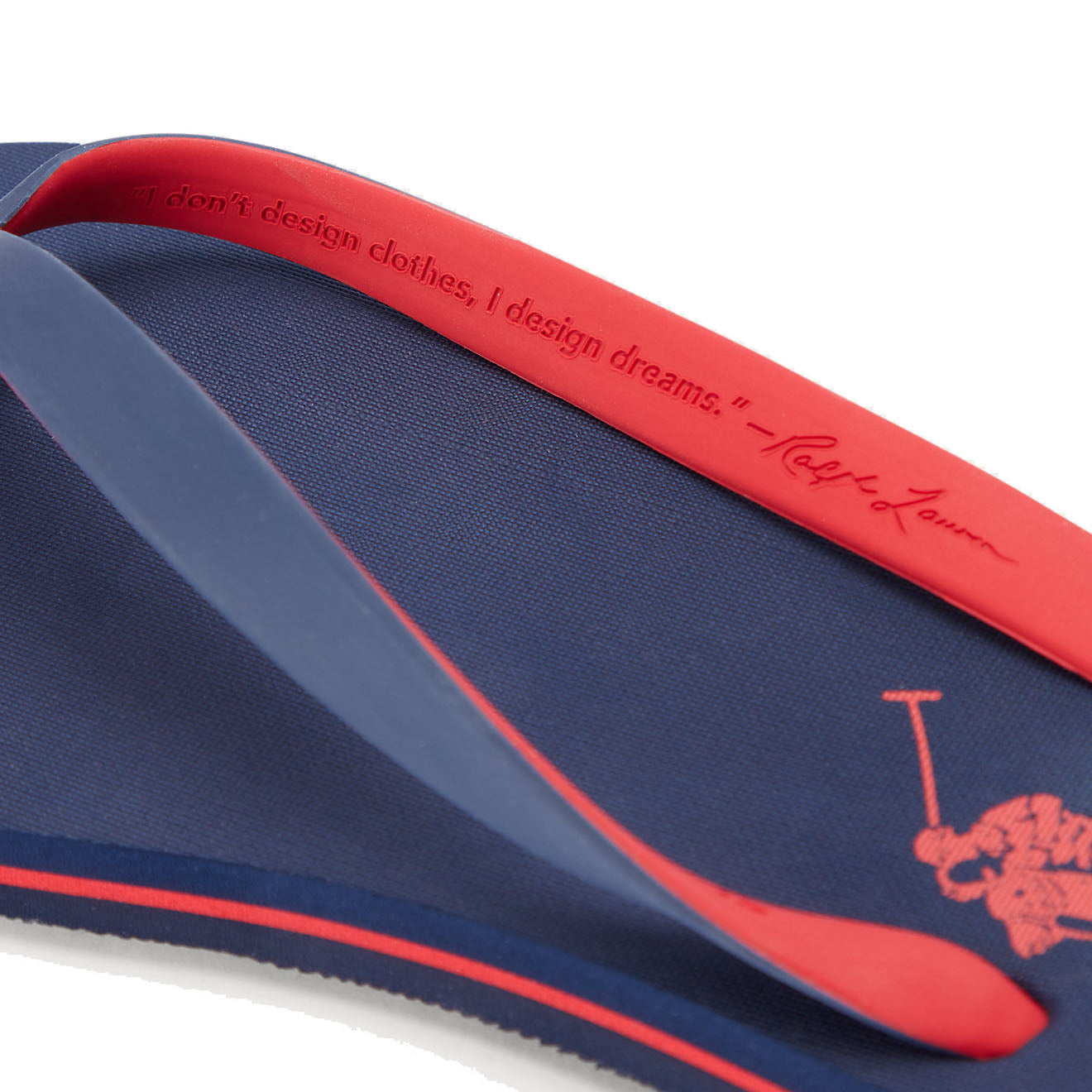 Polo Ralph Lauren Bolt Logo Flip-Flop Newport Navy / Red - The Sporting Lodge