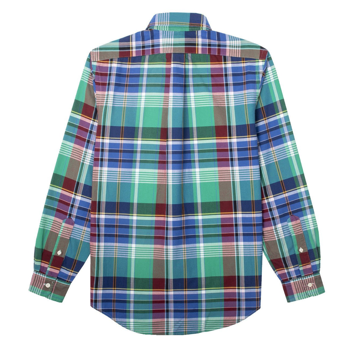 Polo Ralph Lauren Custom Fit L/S Check Shirt Royal / Green Multi - The Sporting Lodge