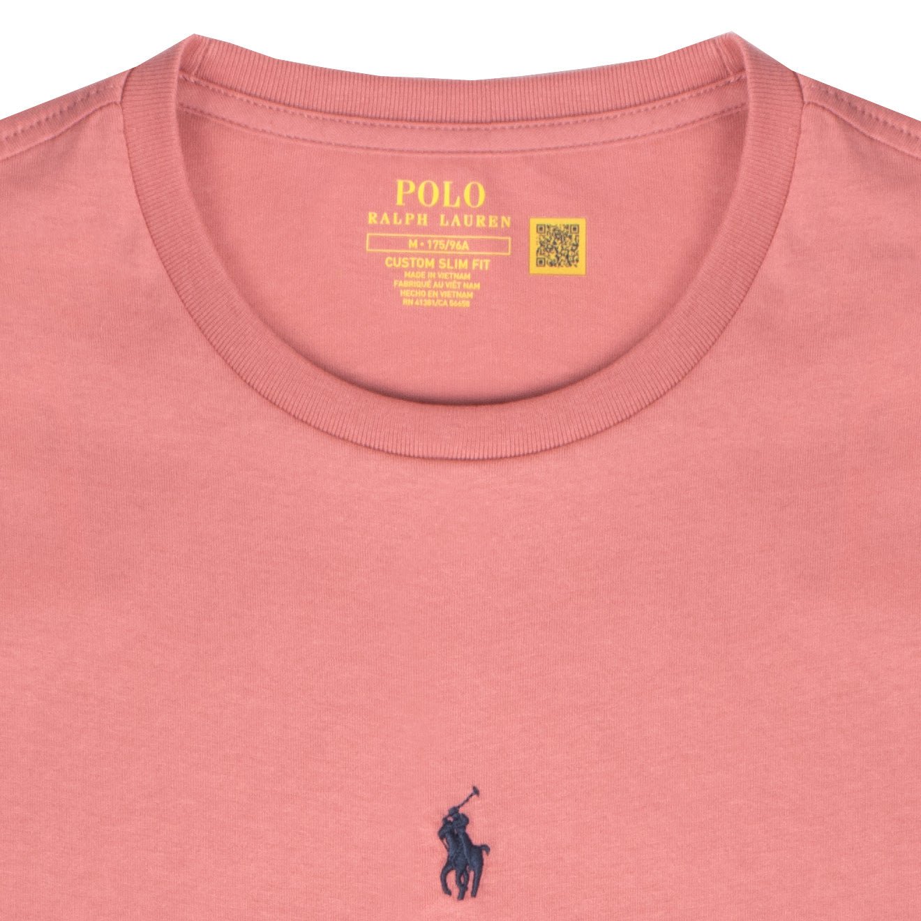 Polo Ralph Lauren Custom Slim Fit Centre Logo T-Shirt Desert Rose - The Sporting Lodge