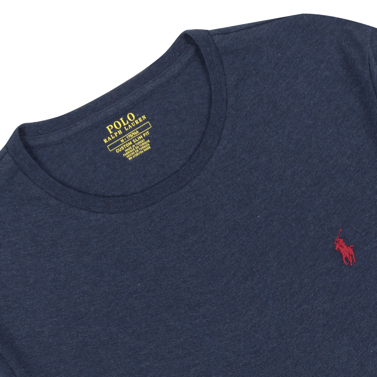 Polo Ralph Lauren Custom Slim Fit Cotton T-Shirt Medieval Blue Heather - The Sporting Lodge